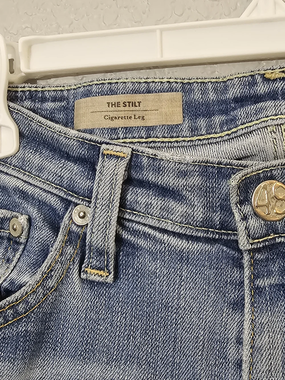 AG Adriano Goldschmied The Stilt Cigarette Leg Light Wash Jeans Womens 26R Ankle - Picture 4 of 10